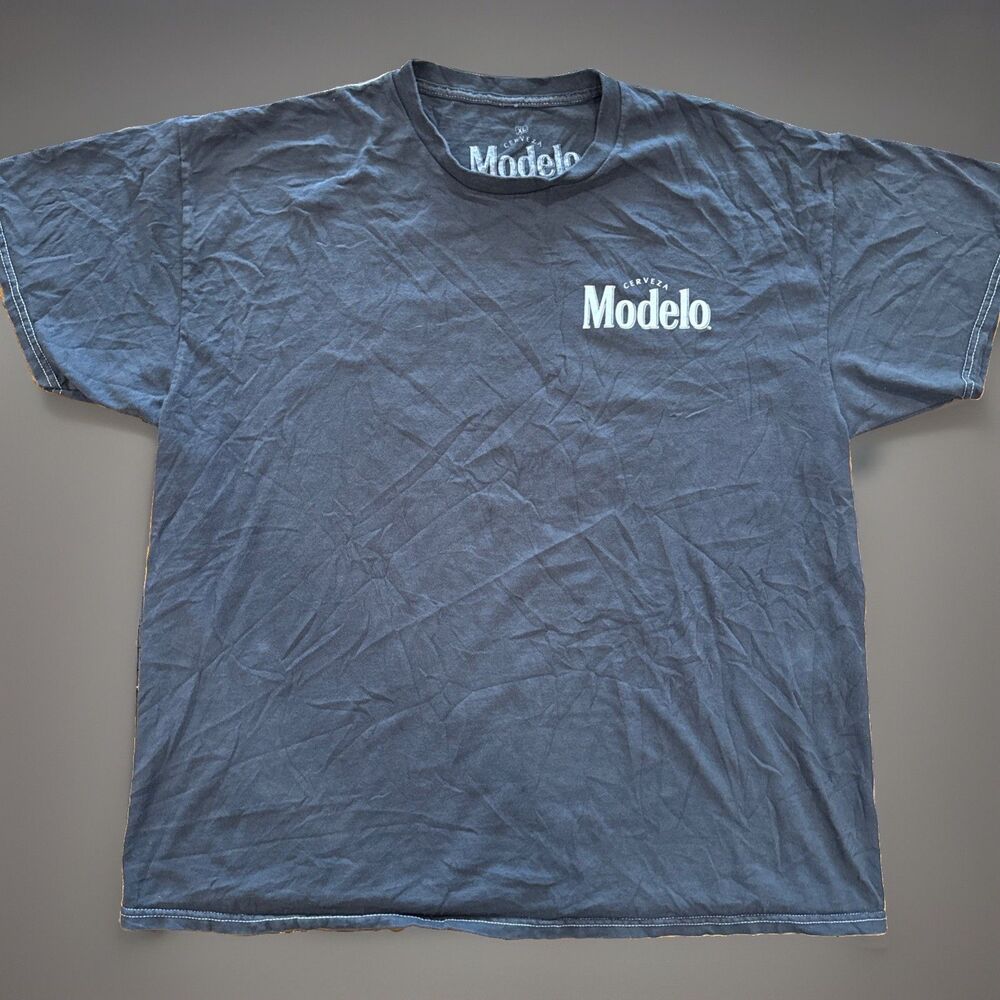 Modelo Cerveza Dark Grey Tshirt Size XL Good Used Condition
